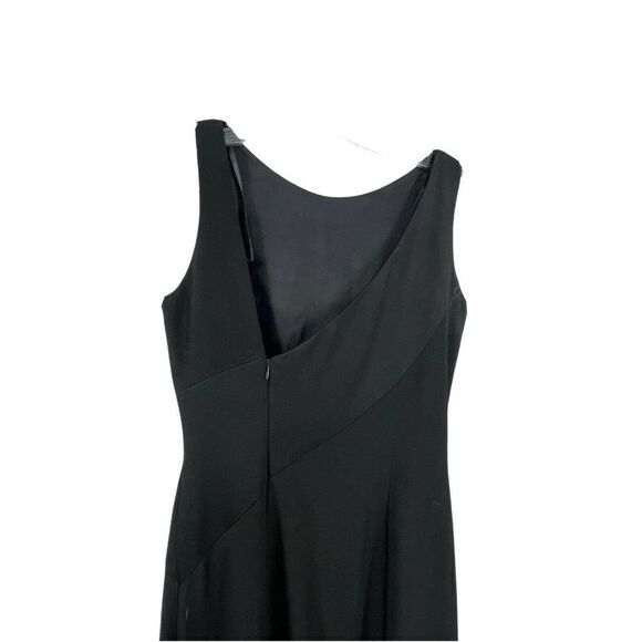 Datiani Evening Wear Dress Black Vintage Maxi Sleeveless Asymmetric Back Size 6 - Picture 3 of 6